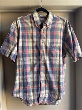 Gant Men's Short-Sleeve Madras Plaid Button-Down